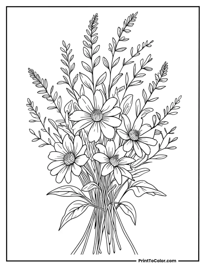 A bundle of wildflowers