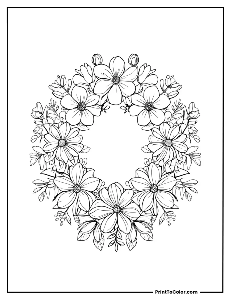 A round bouquet of flowers