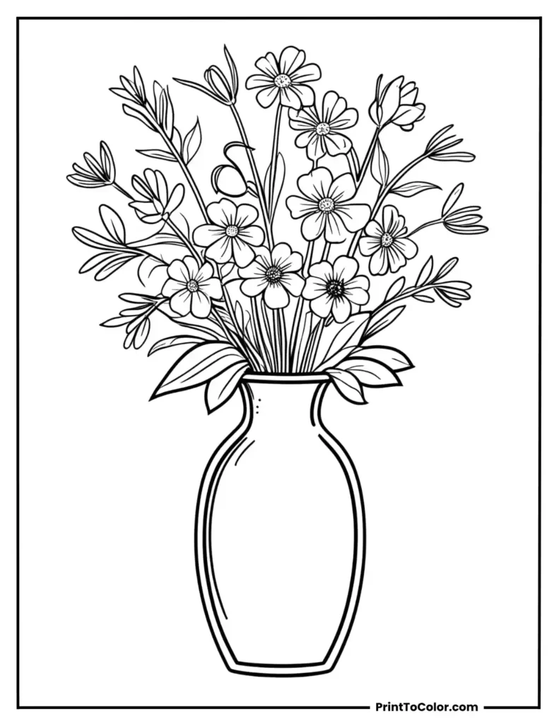 Flower bouquet in a vase