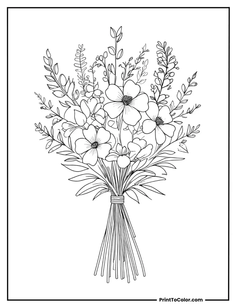 Mixed flowers bouquet