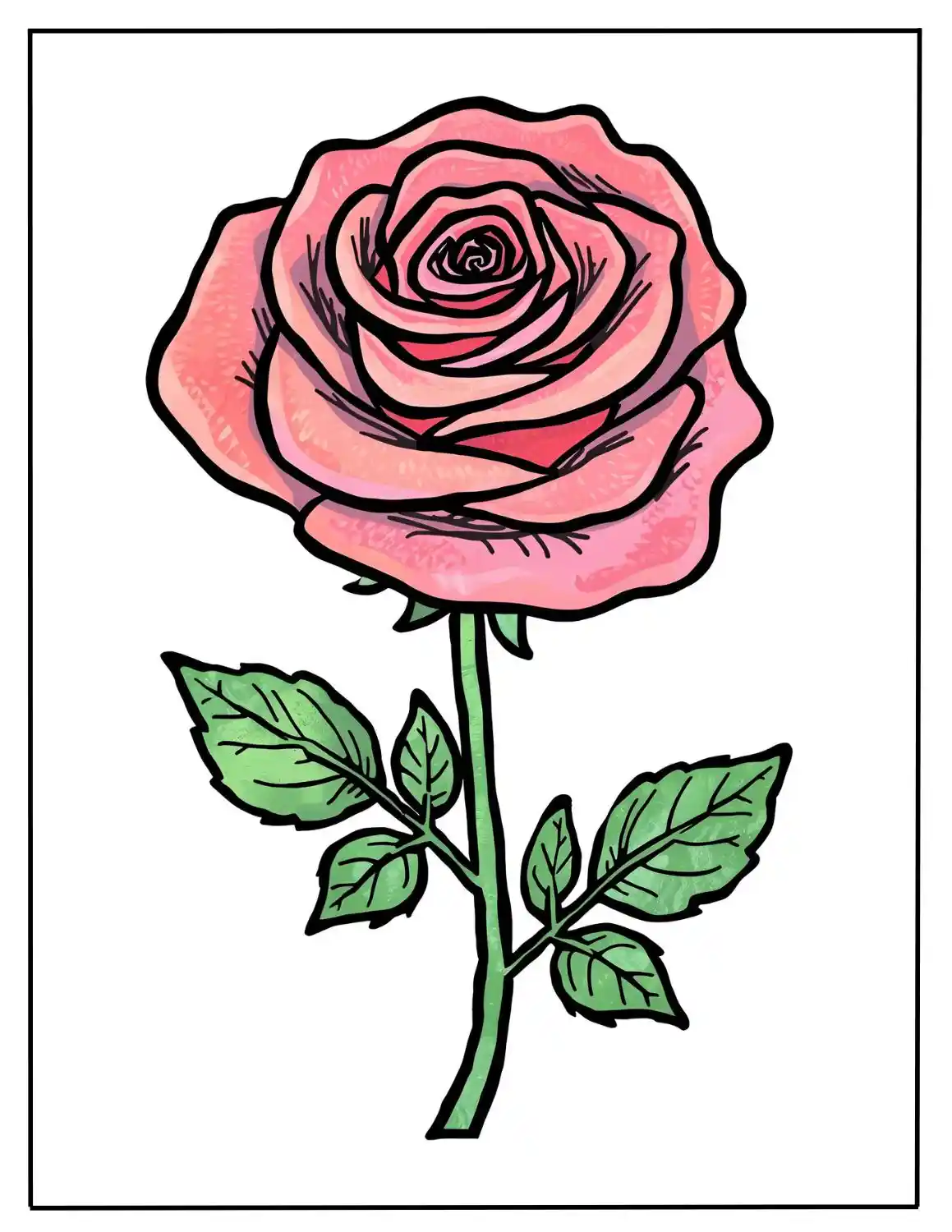 rose coloring pages