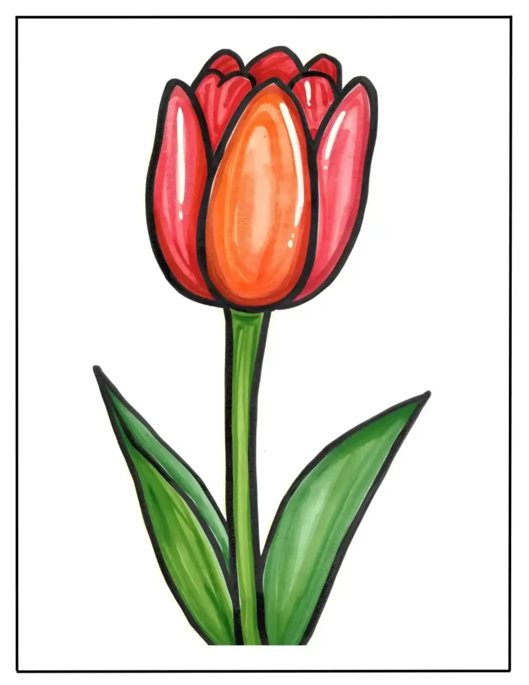 tulip coloring pages