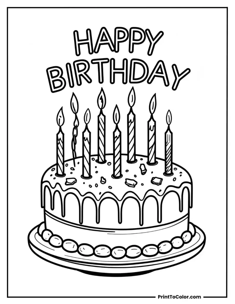 Birthday cake with candles