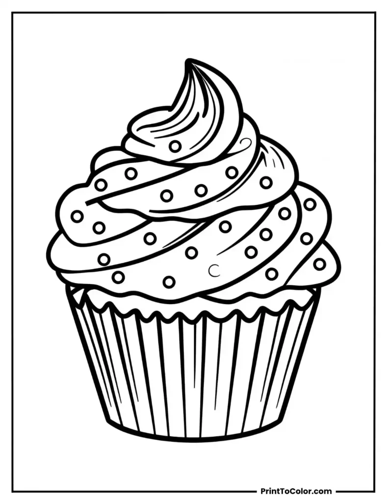 Cupcake with sprinkles