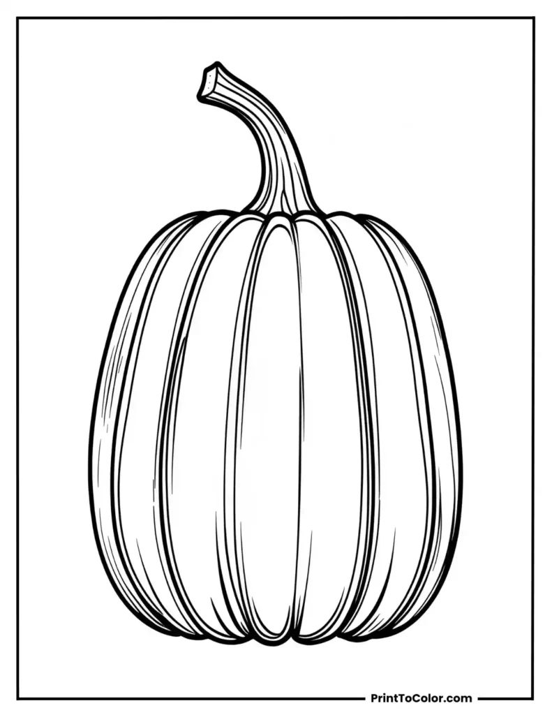 Tall and skinny pumpkin with smooth curves