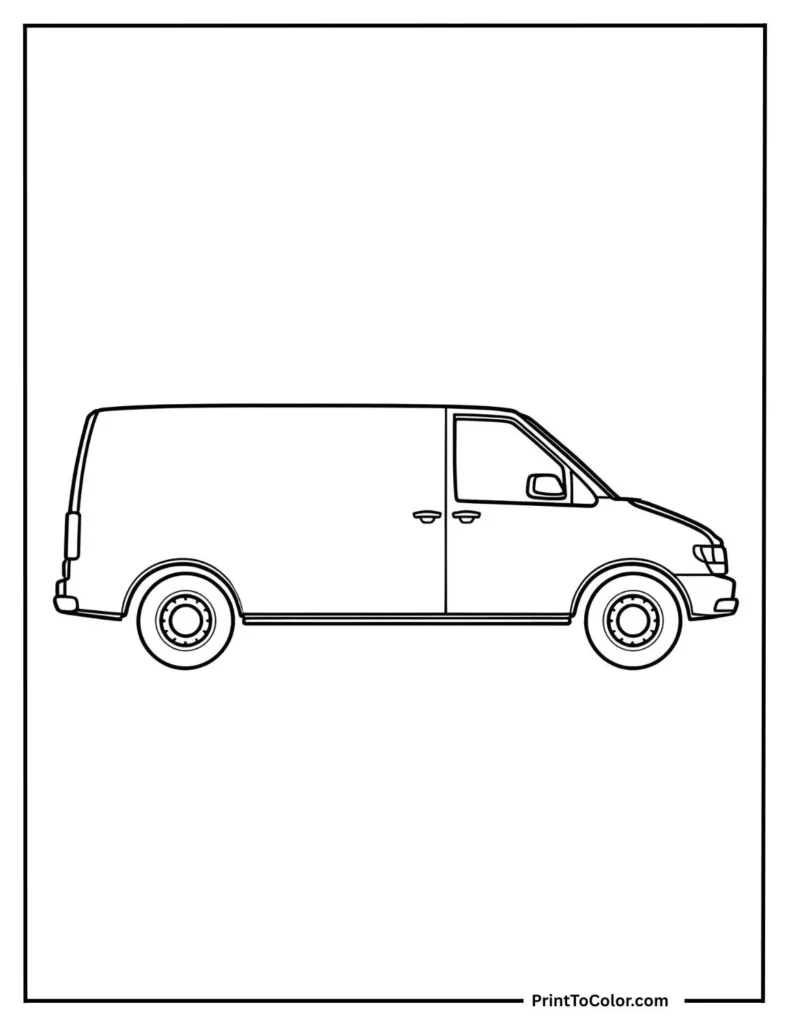 a simple delivery van truck