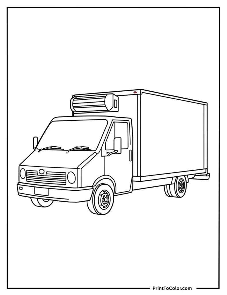 a simple food delivery truck