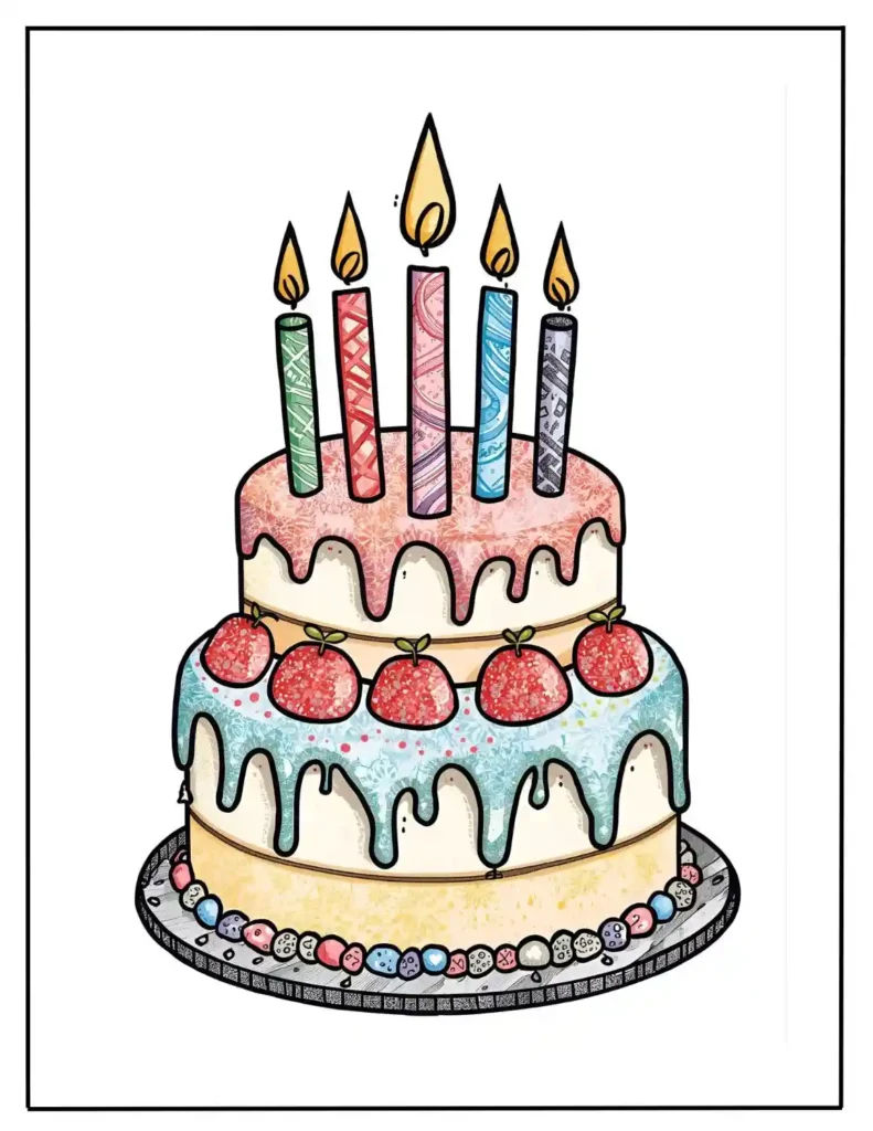 cake coloring pages