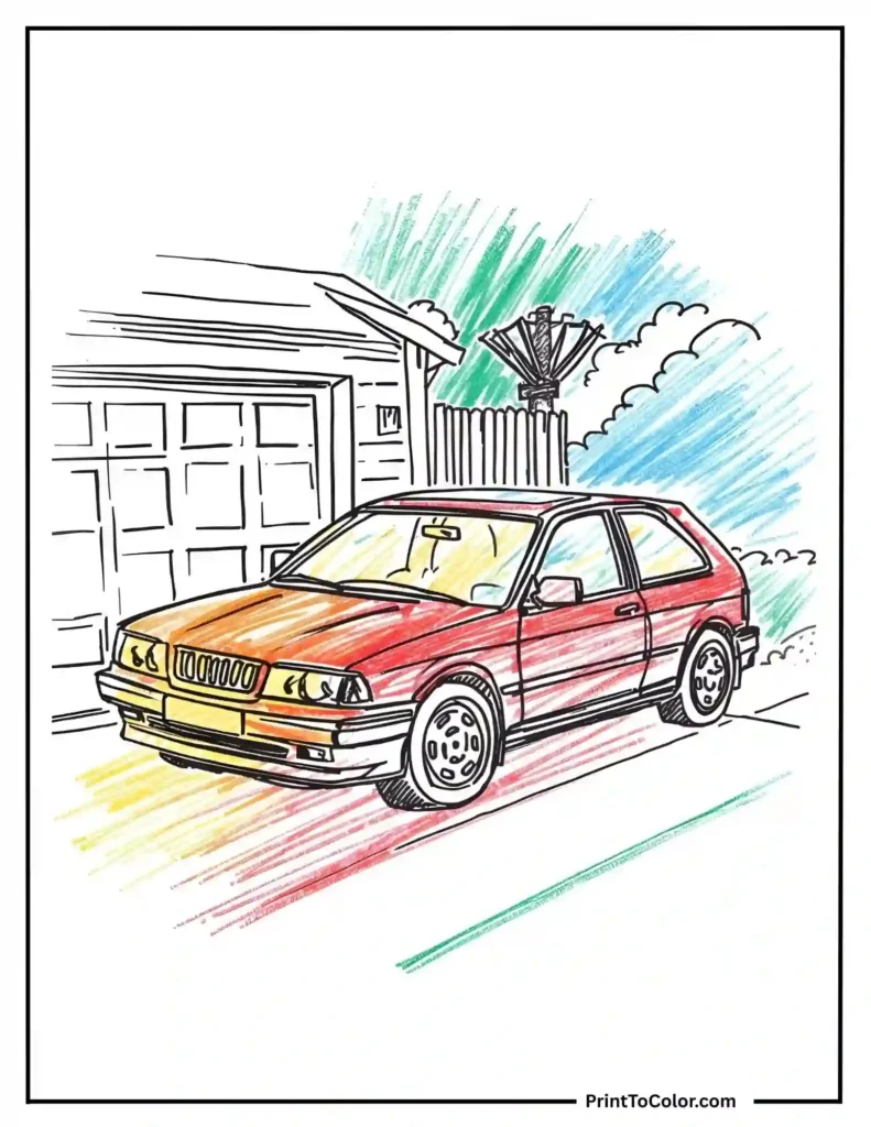 car coloring pages