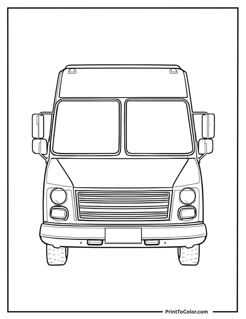 delivery van with plain sides