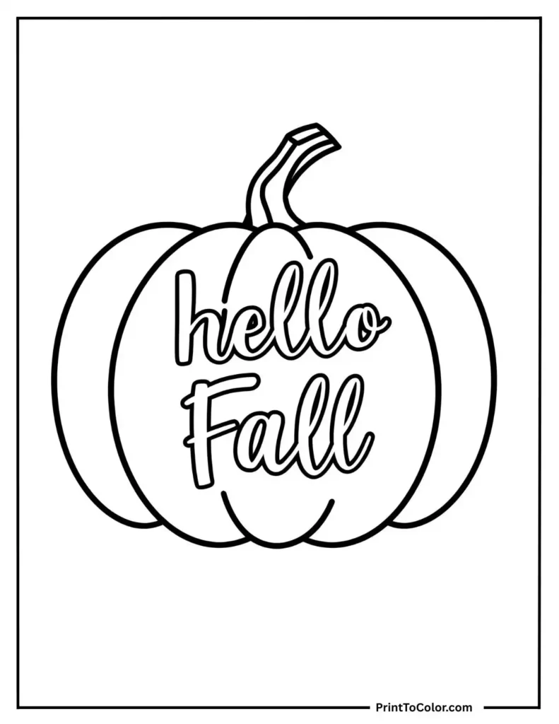 hello fall in a pumpkin