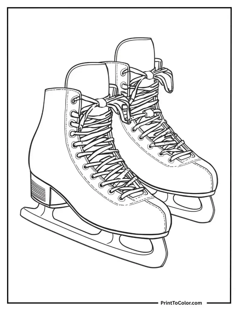 ice skates with laces