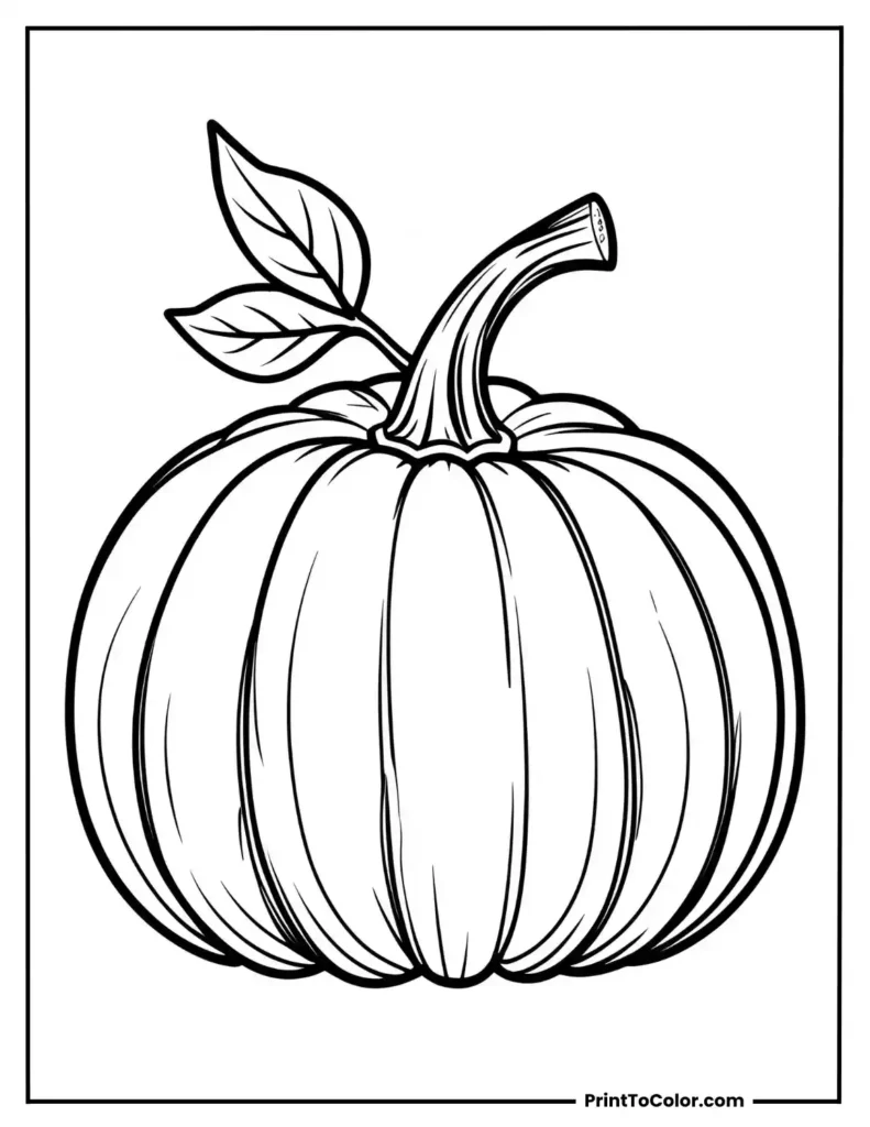 pumpkin with leaves