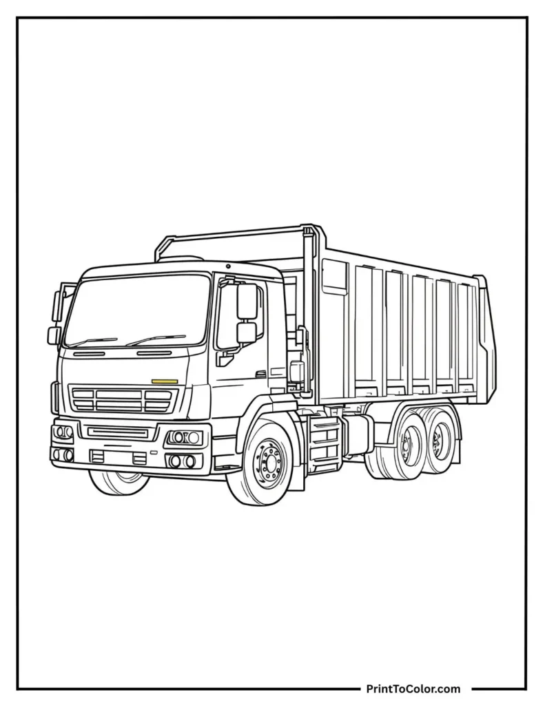 recycling truck with side-loading container