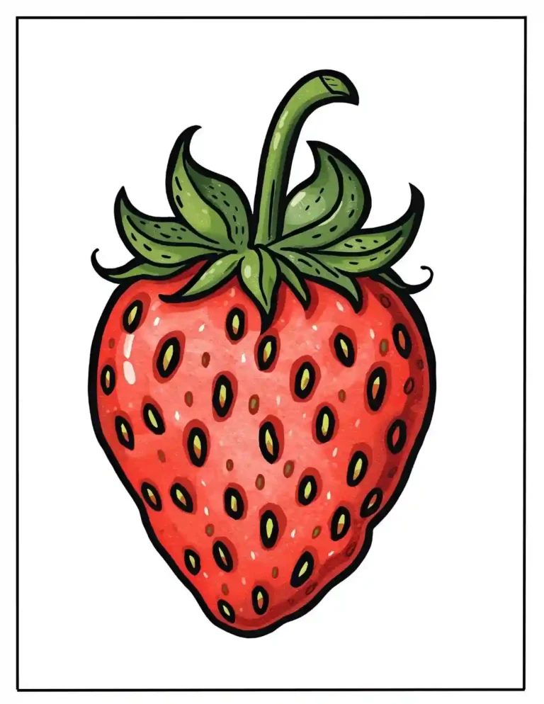 strawberry coloring pages