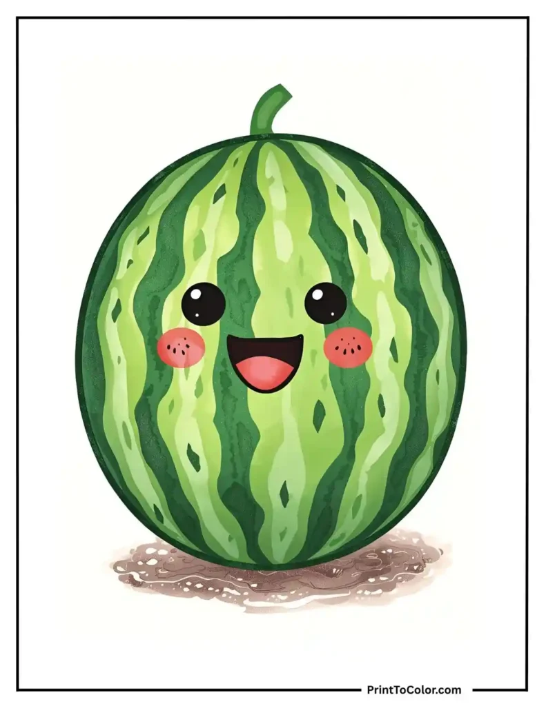 watermelon coloring pages