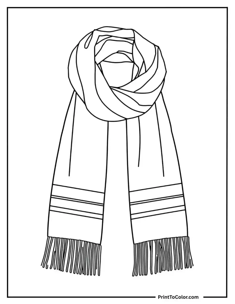 winter scarf with stripes