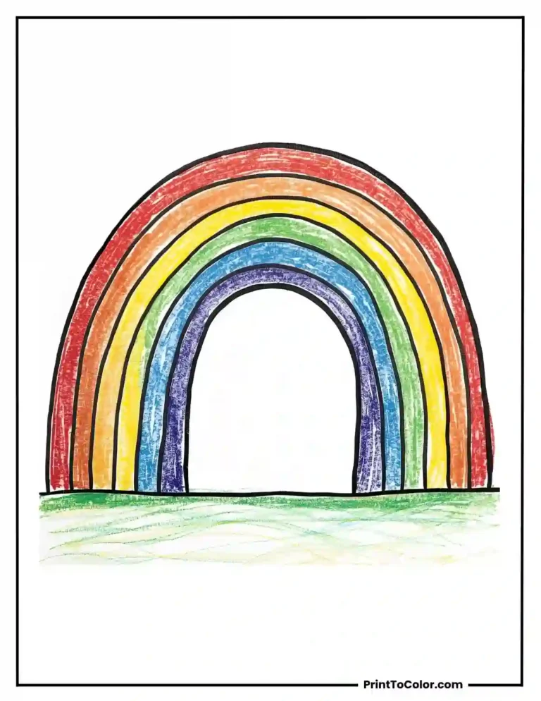 rainbow coloring pages